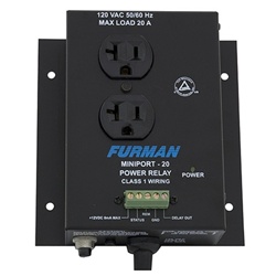 Furman MP-20 Power Relay Accessory, 20 Amp, Two Outlets, Remote Turn-on from Momentary or Maintained Contact Switches