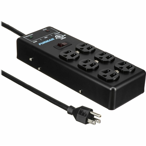 Furman SS-6B Pro W/ EVS 6 Outlet AC Power Strip w/ 6 Outlets, Surge Suppressor