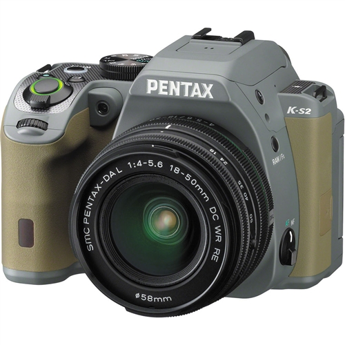 Pentax K-S2 20MP Wi-Fi Enabled Weatherized SLR w/ 18-55mm WR Lens (Forest Green)