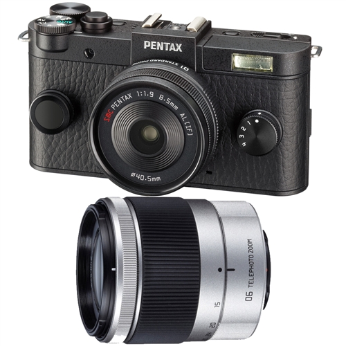 Pentax PENTAX Q-S1 02, 06 Two Lens Zoom Kit 12.4MP Compact System Camera with 3-Inch LCD (Black)