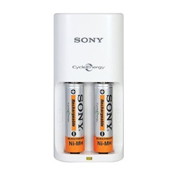 SONY BCG34HS2E Value Cycle Energy Power Charger with 2 AA Batteries