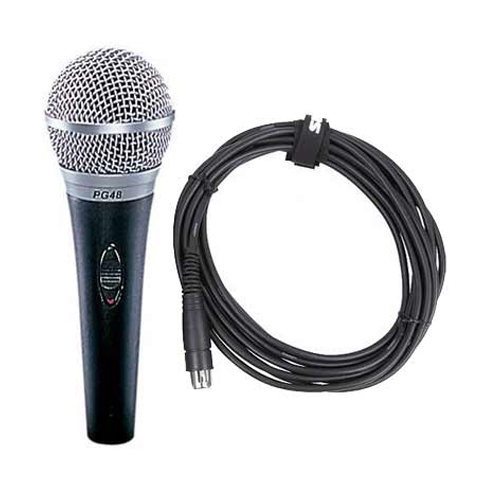 Shure PG48-XLR Cardioid Dynamic Vocal Microphone w/ On-Off Switch